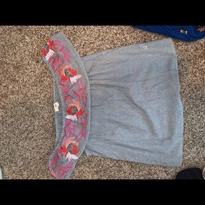 Off the shoulder colorfultop